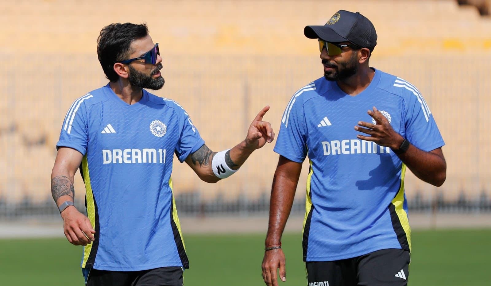 Indian cricketers engage themselves in celebration in between practice session spt 
