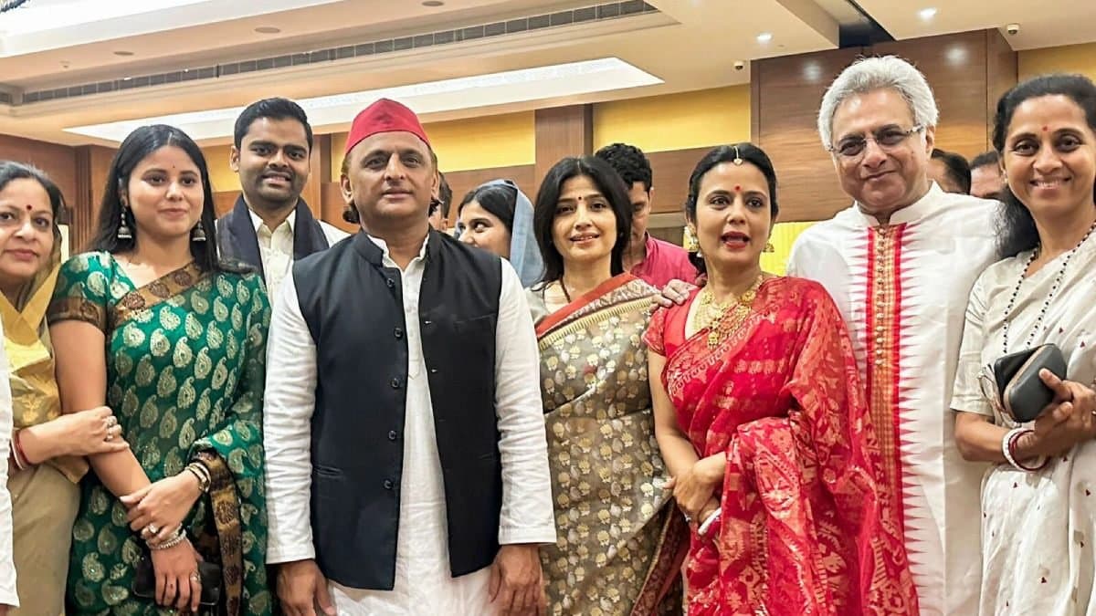 Pics of Mahua Moitra and Pinaki Misra s wedding reception are out