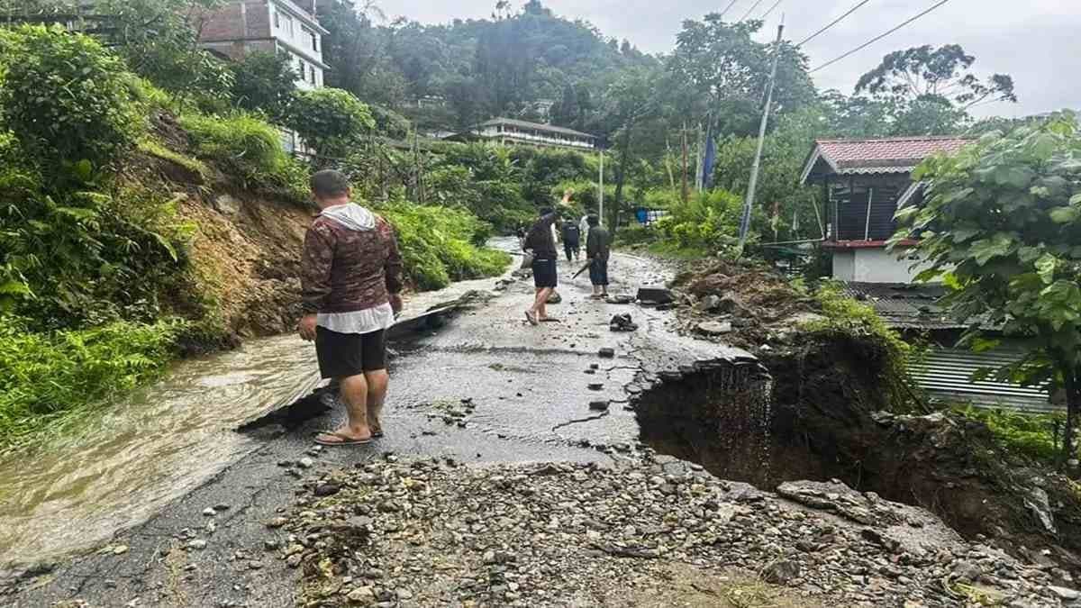 Red alert in north sikkim after landslides in various places
