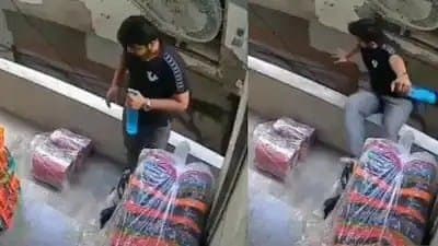 Businessman survives after falling from second floor