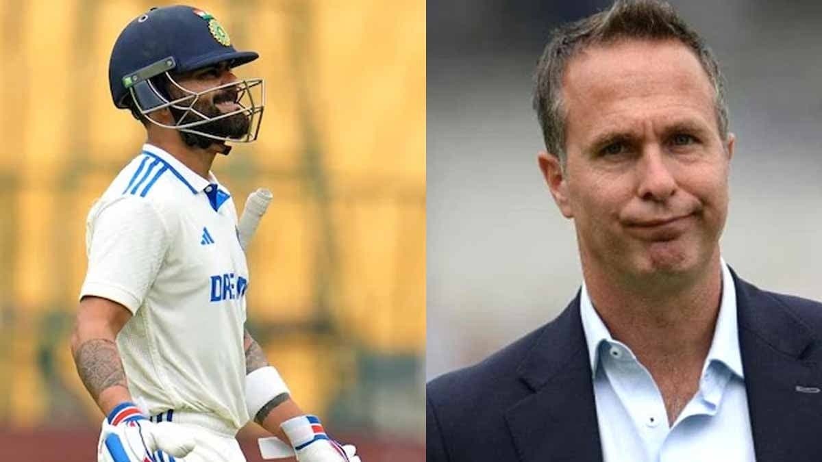 Michael Vaughan taunts India as they all down by 46 spt 