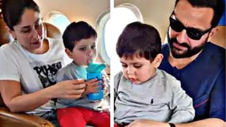 younger son of saif ali khan and kareena kapoor is a born actor said by father saif ent