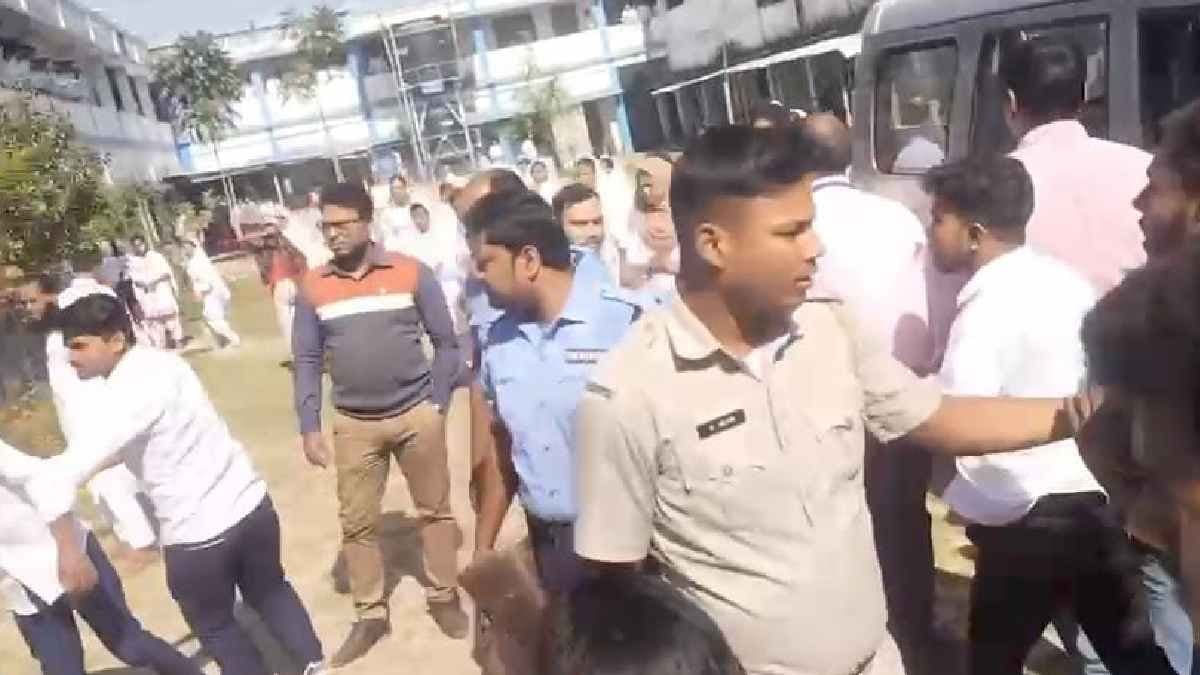 Chaotic situation in a Malda school over searching of Higher Secondary examinees