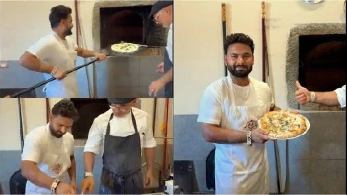 Rishabh pant turns chef baking pizzas
