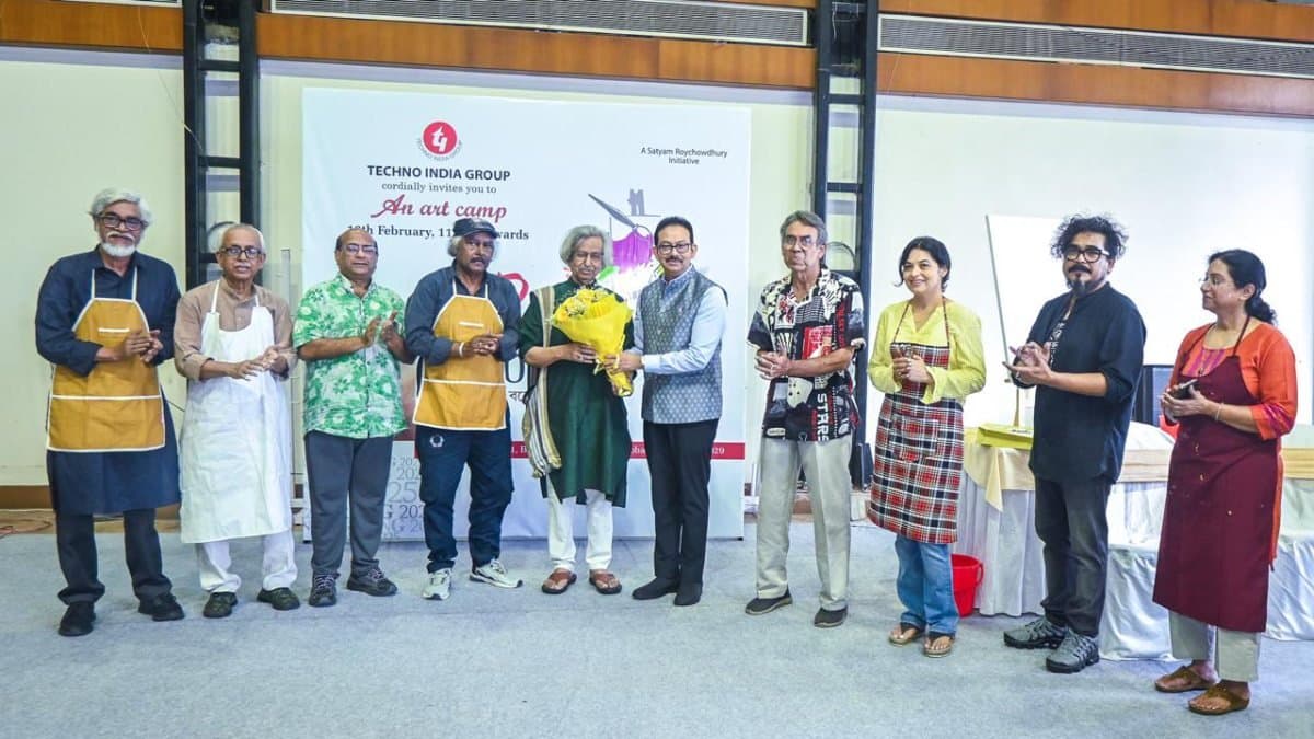 Day long art camp of Techno India Group Rang 2025 aka mou bone aaj was celebrated at the Lake Club lif