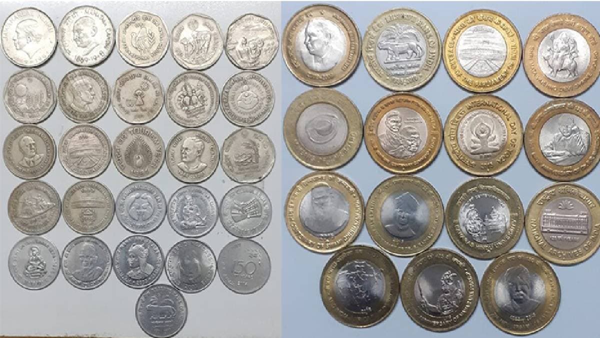 Why are star diamond and dot mark used on Indian coins