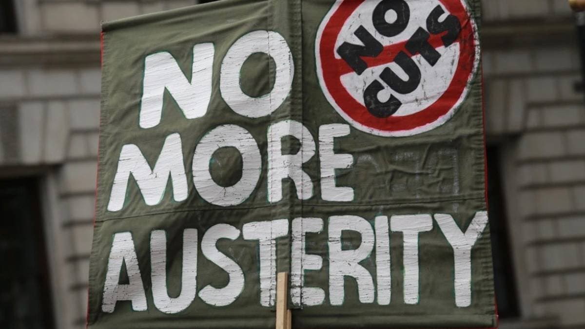 In Britain public protest against the new cost-cutting policy