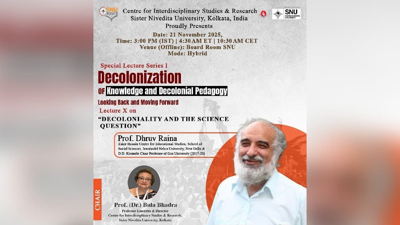 DECOLONIALITY AND THE SCIENCE QUESTION special-lecture-series-at-sister-nivedita-university