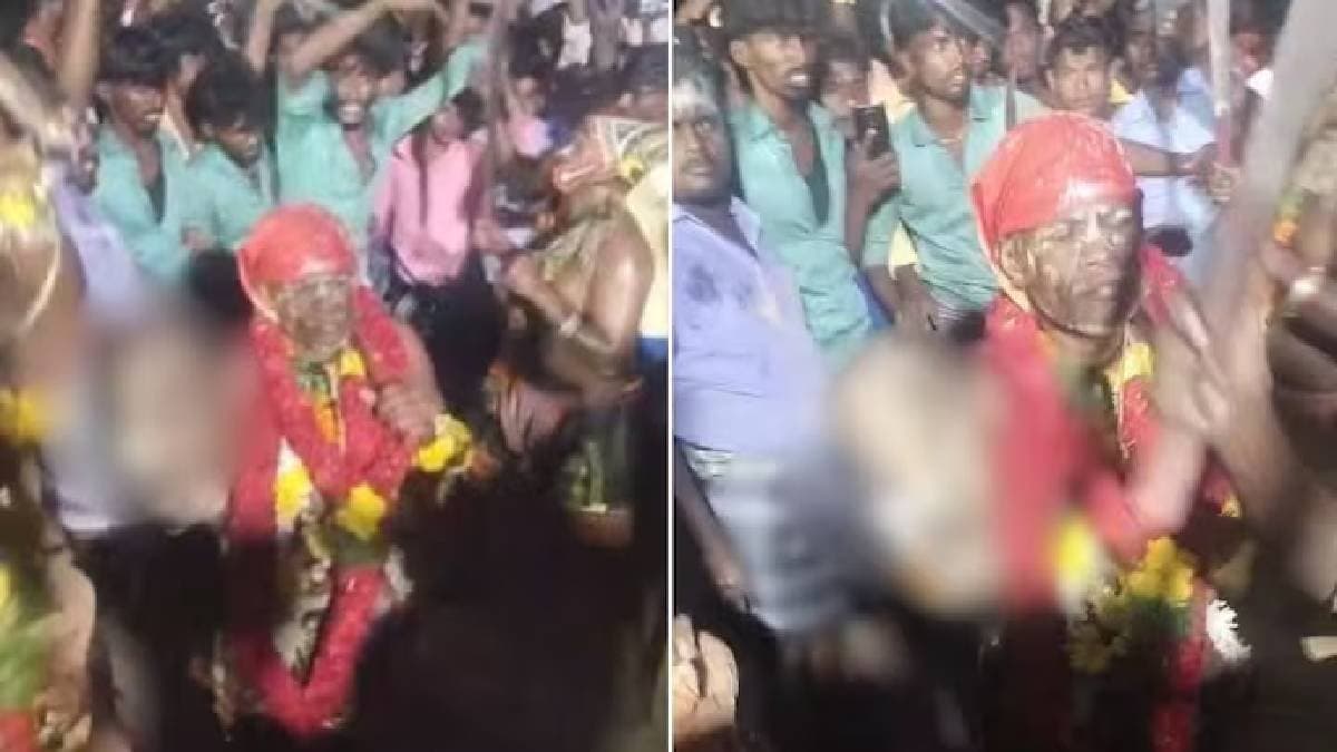 Monks dance with human remains during Tamilnadu Sudalaimada Swamy temple ritual police file case