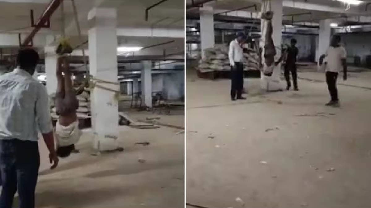 Migrant Worker Hung Upside Down