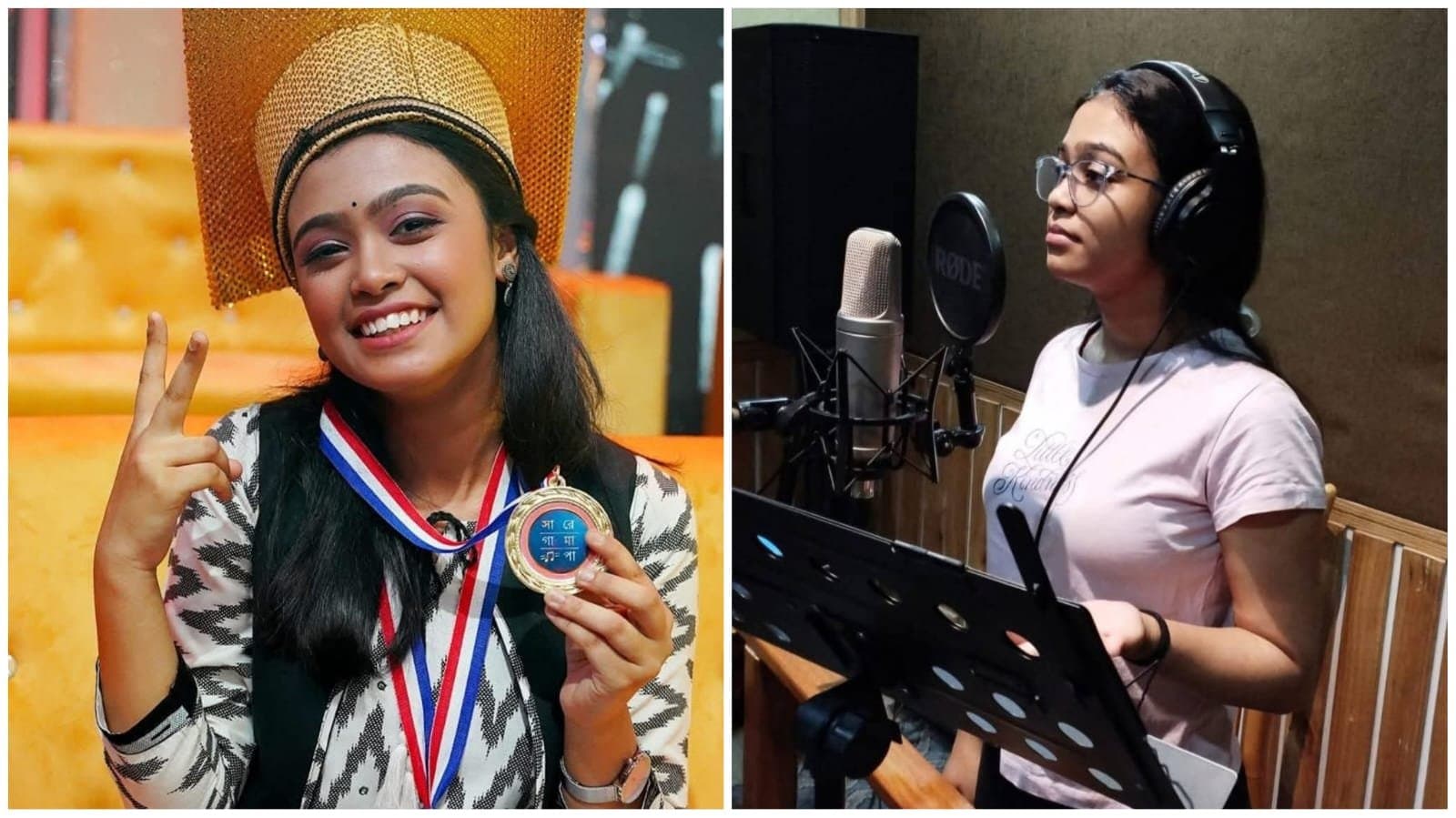 Aratrika Sinha doing play back after finale of saregamapa 