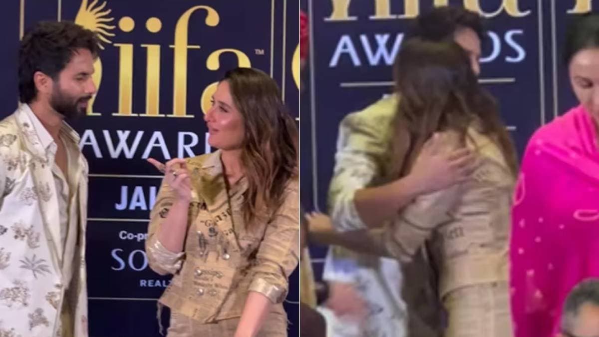 Kareena Kapoor and Shahid Kapoor share warm hug at iifa 2025 event