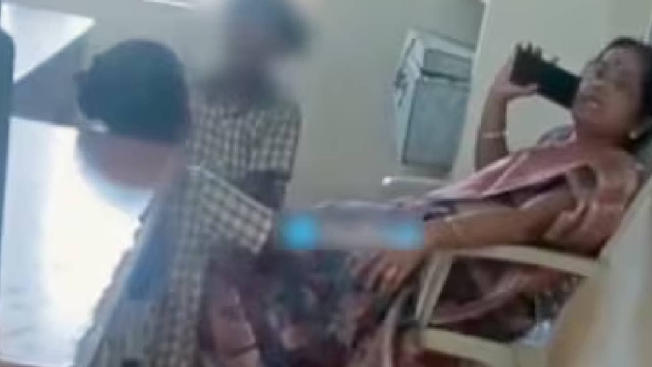 Andhra Teacher Makes Students Massage Her Legs Suspended 