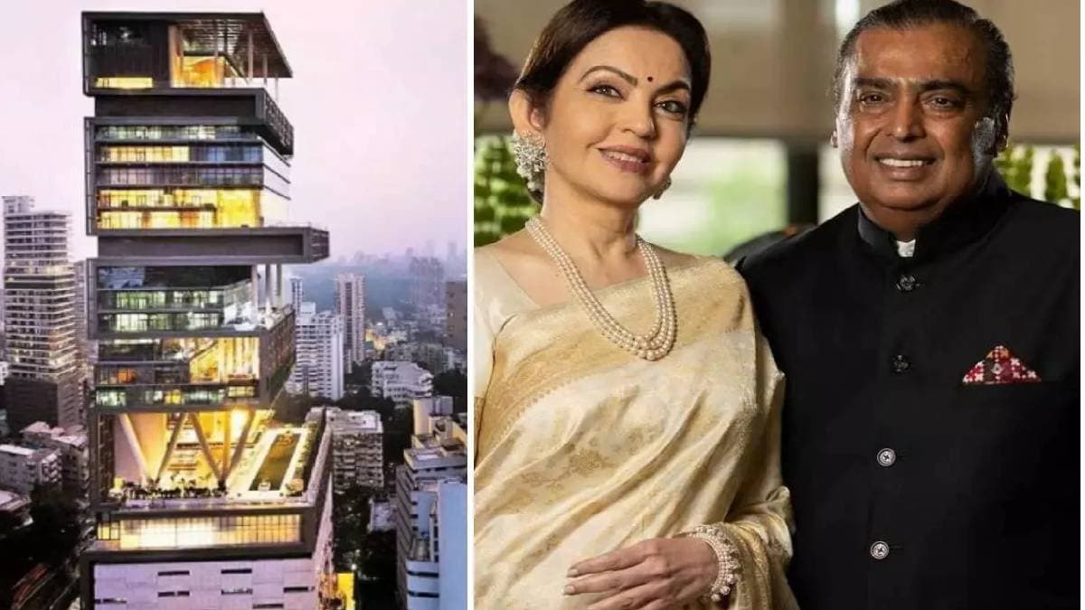 what is the process for hiring employees at Mukesh Ambanis home Antilia and what is their salary 