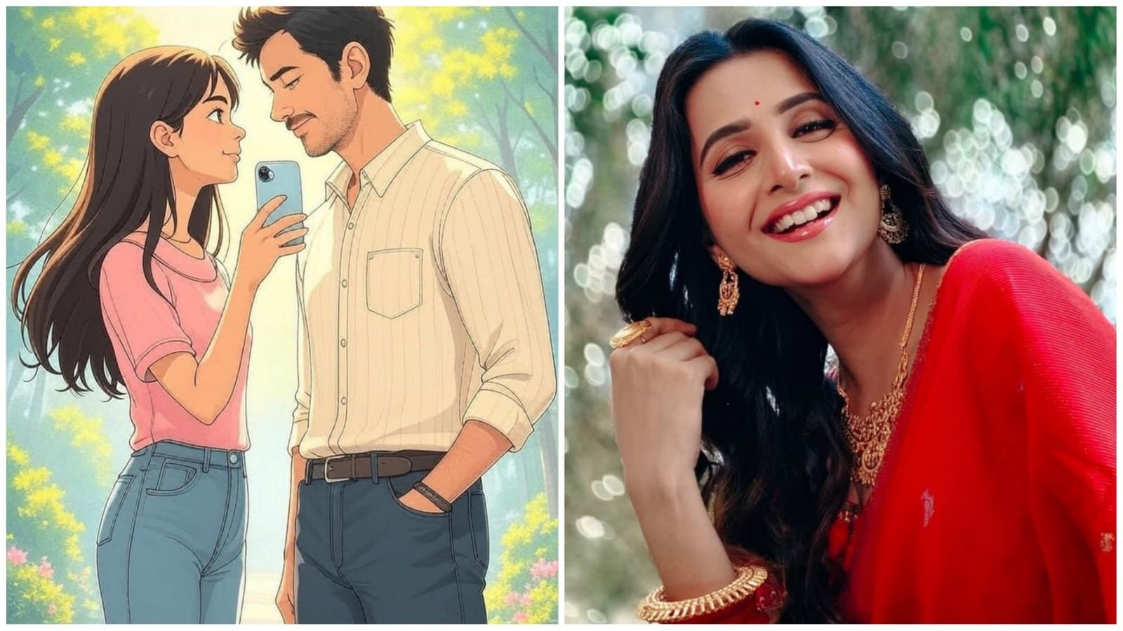 Actress Debchandrima Singha Roy shared a ghibli art with her new boyfriend 