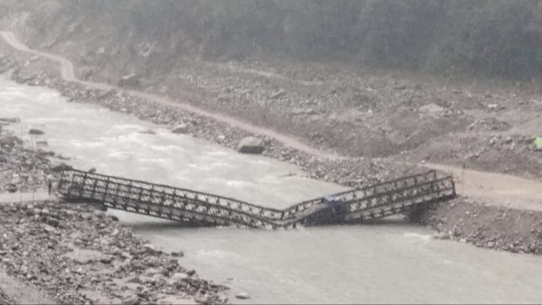 Bridge collapse in silkim gnr 