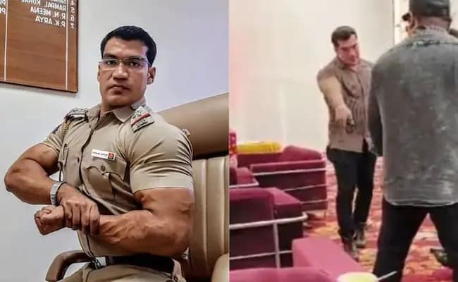 Delhi's Bodybuilder Cop Waves Pistol While Dancing At Party gnr