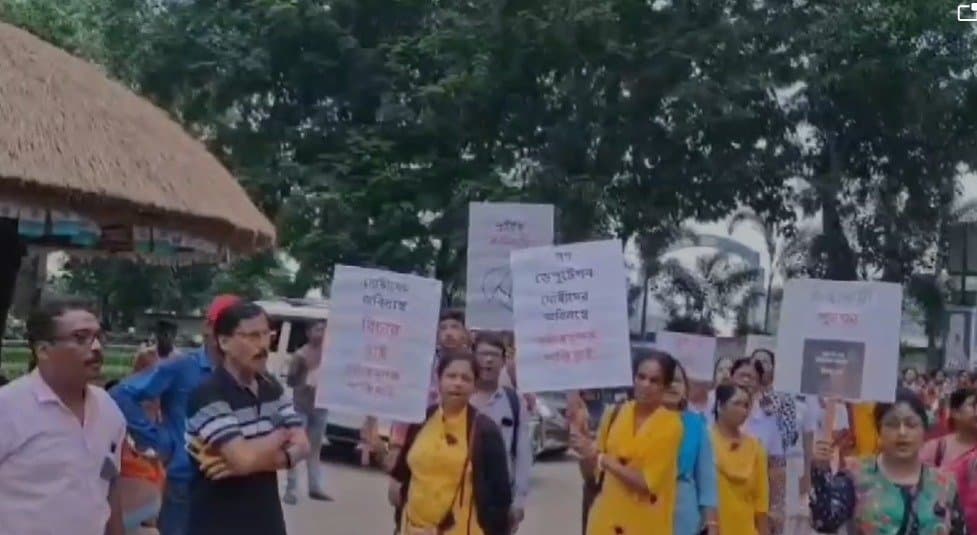 civic volunteer threatened a lady doctor raising the RG Kar incident in east burdwan bhatar