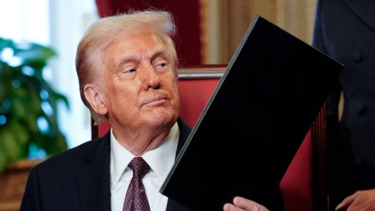President Donald Trump Returns To White House Signs Orders To Pardon Rioters Exit Paris Pact