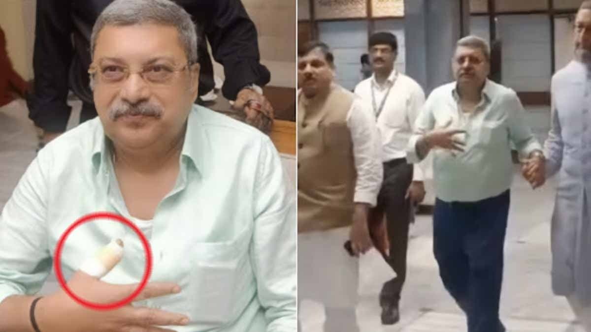 Waqf Bill Row, TMC MP Kalyan Banerjee Smashes Glass bottole, Injures Thumb  gnr 