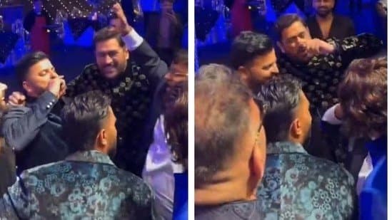 MS Dhoni goes wild at Rishabh Pant sister wedding : video viral