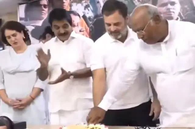 Rahul Gandhi celebrates 54th birthday at Congress headquarters