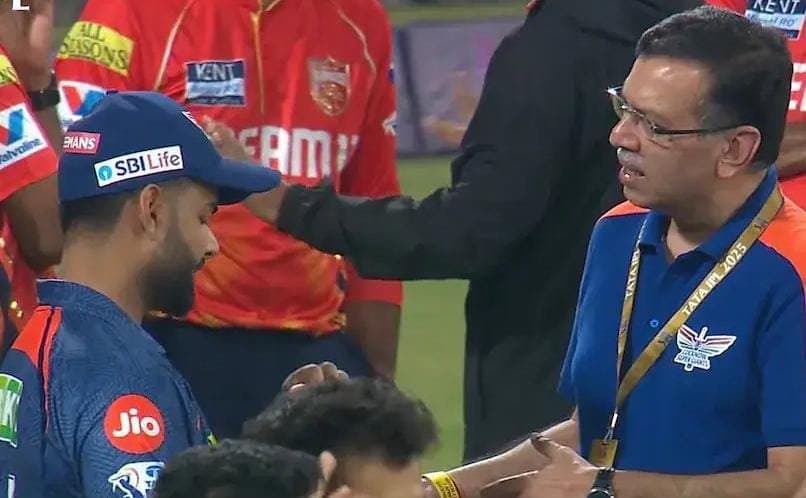 Lucknow Super Giants owner Sanjiv Goenka confronts Rishabh Pant after loss against Punjab