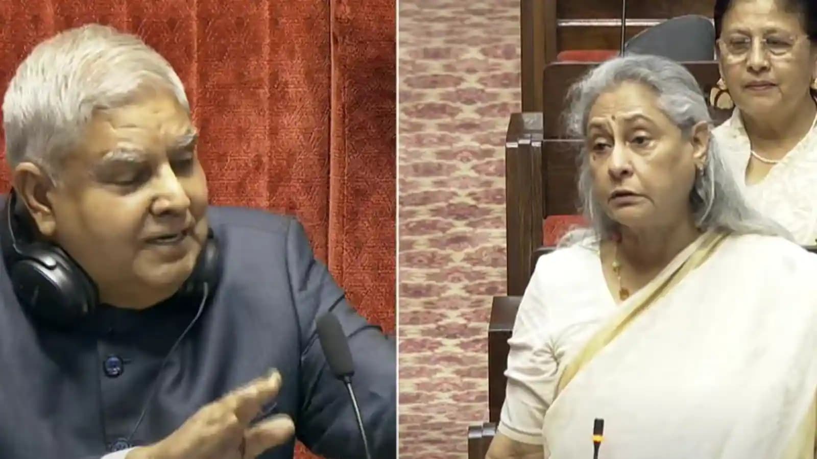 Jagdeep Dhankhar asks Jaya Bachchan for decorum in Rajya Sabha gnr