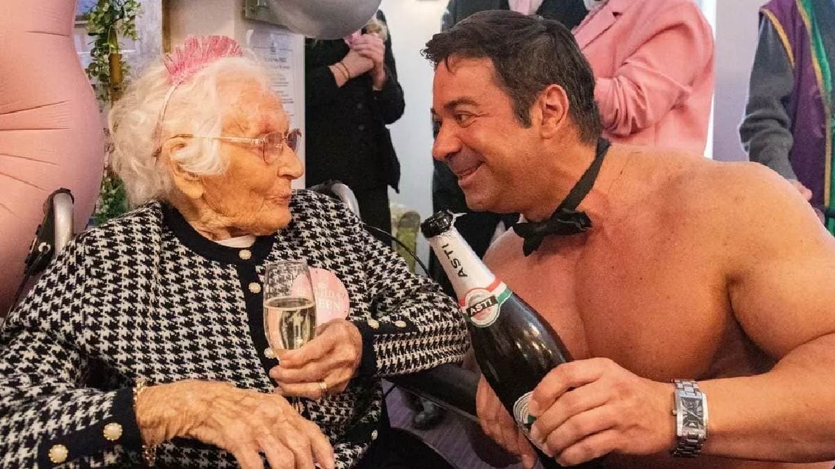  103 year old celebrated birthday in a bizarre way
