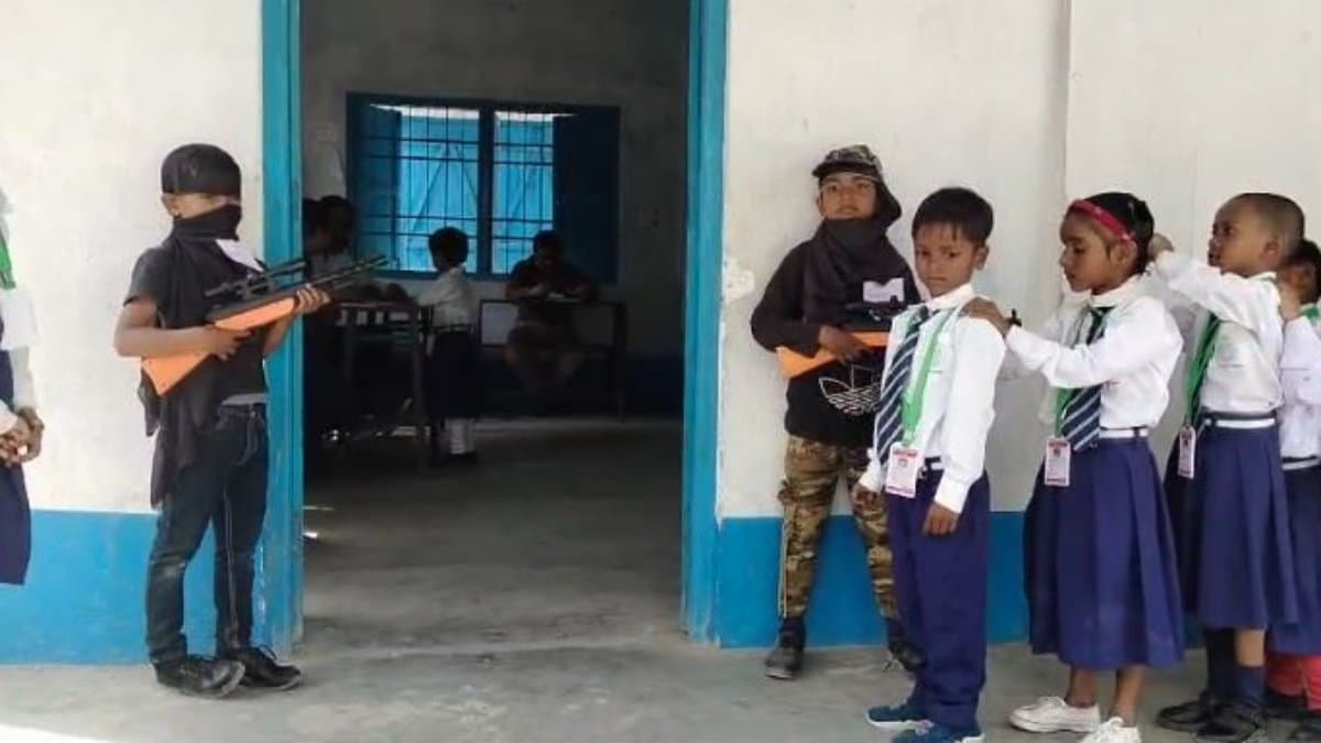 Students of a primary school formed their council through voting system