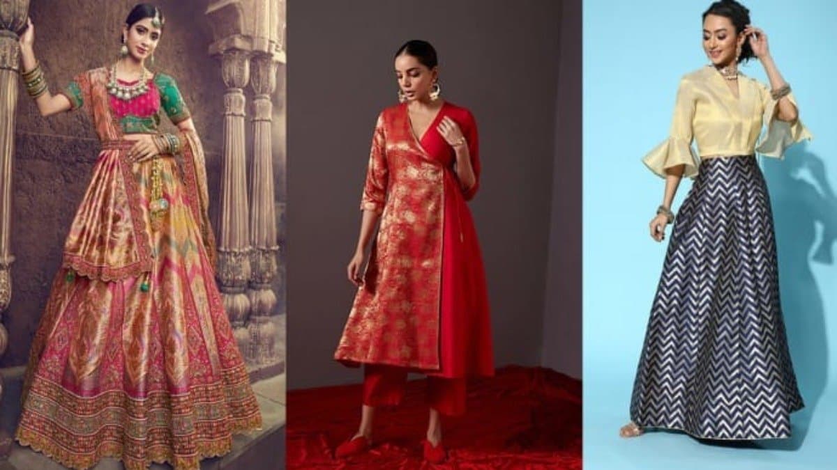 these fashionable dress can be made by old saree here is details lif