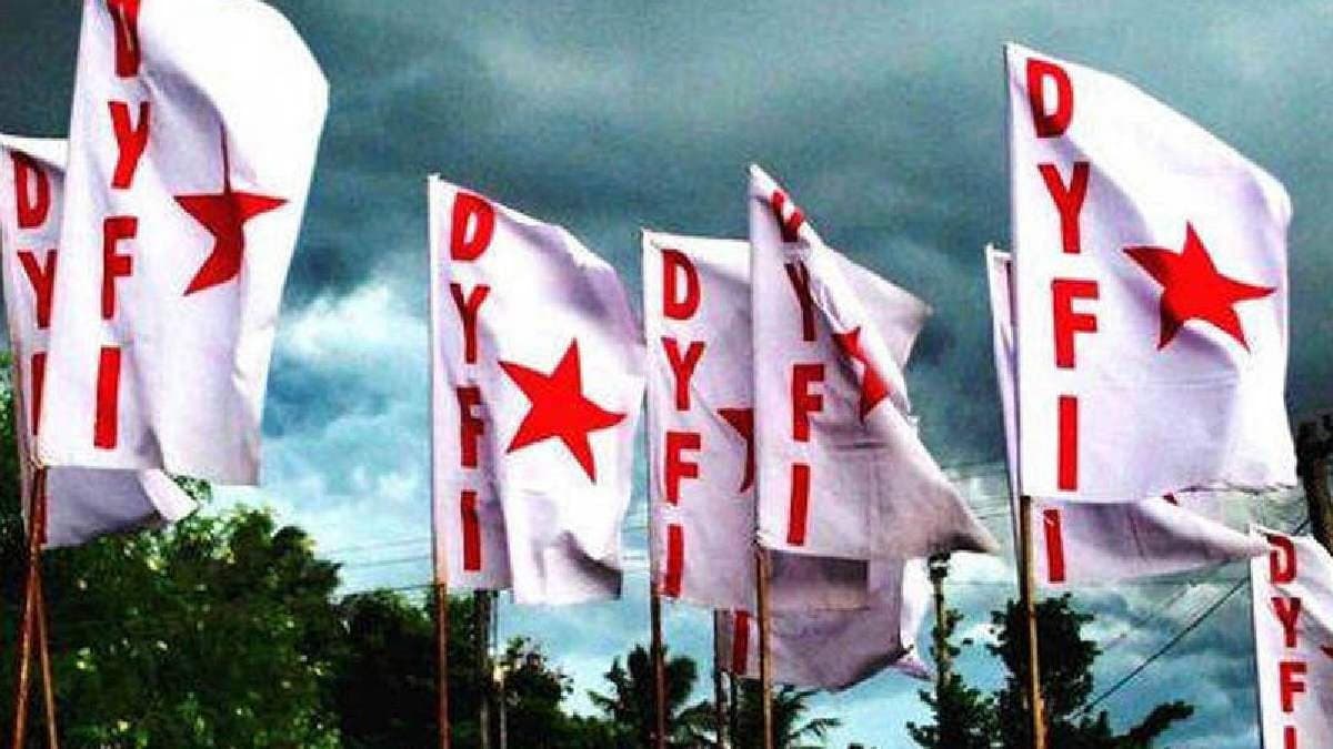 DYFI flags in kerala temple festival sparks controversy
