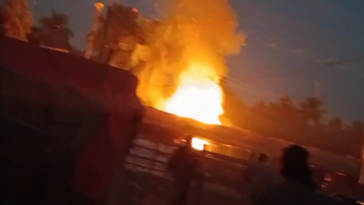 Fire caught in a police camp in Kachuberia gnr