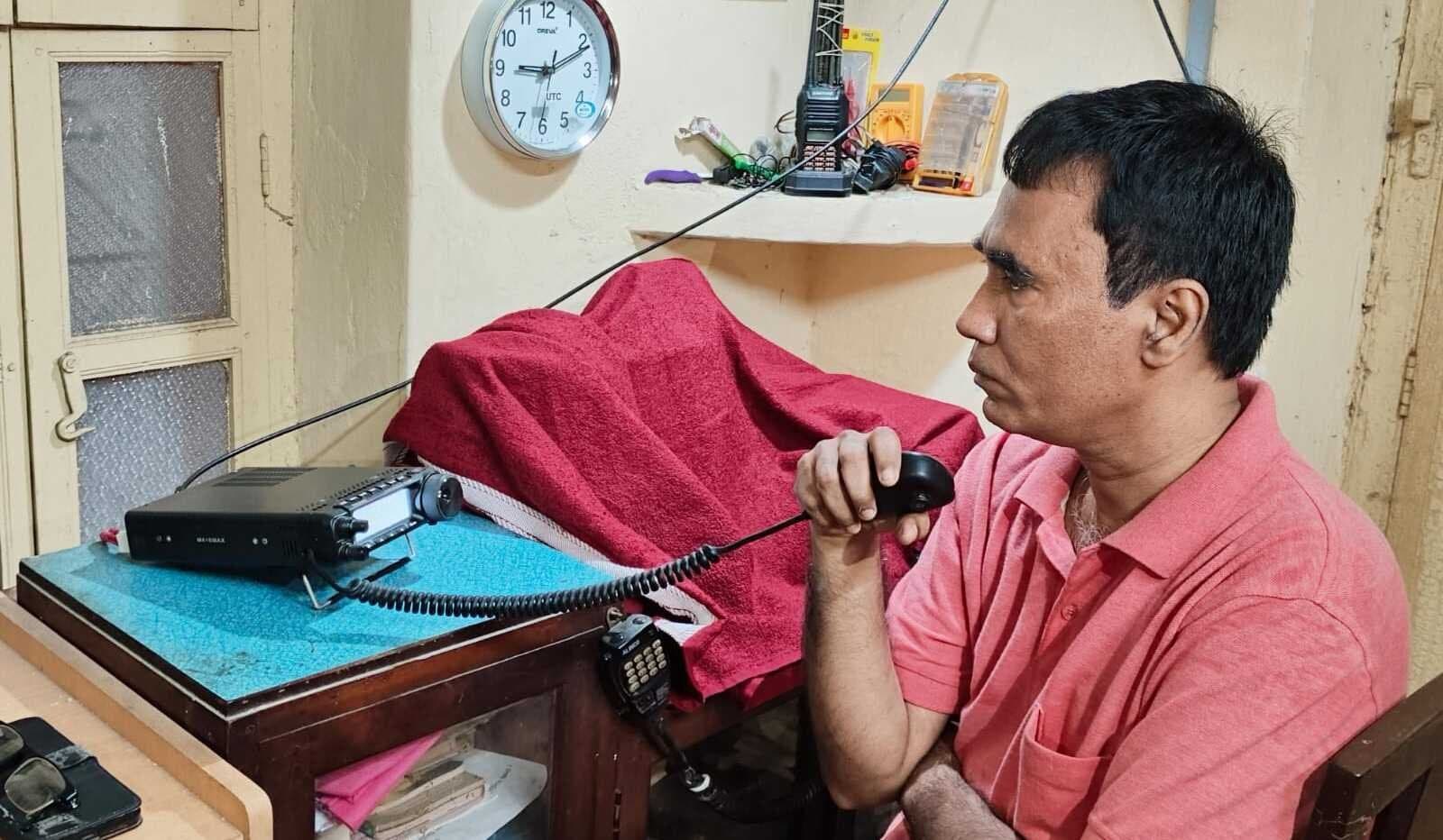 ham radio Station is ready as the cyclone Dana is approaching gnr