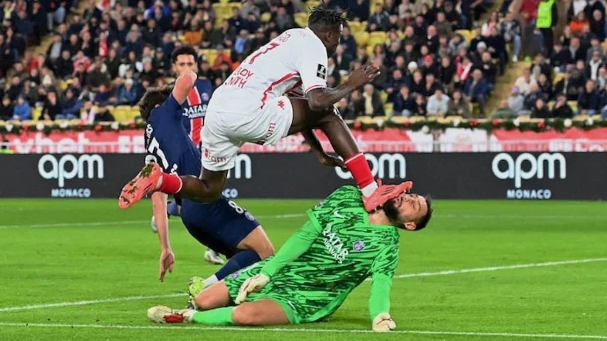 PSG goalkeeper Gianluigi Donnarumma suffered facial trauma against Monaco in French League spt 