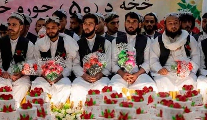 mass wedding ceremony at afghanistan