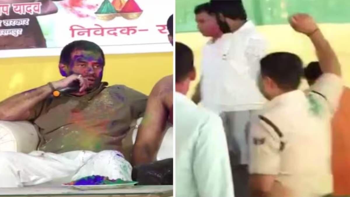 RJD leader Tej Pratap orders cop to dance in Holi