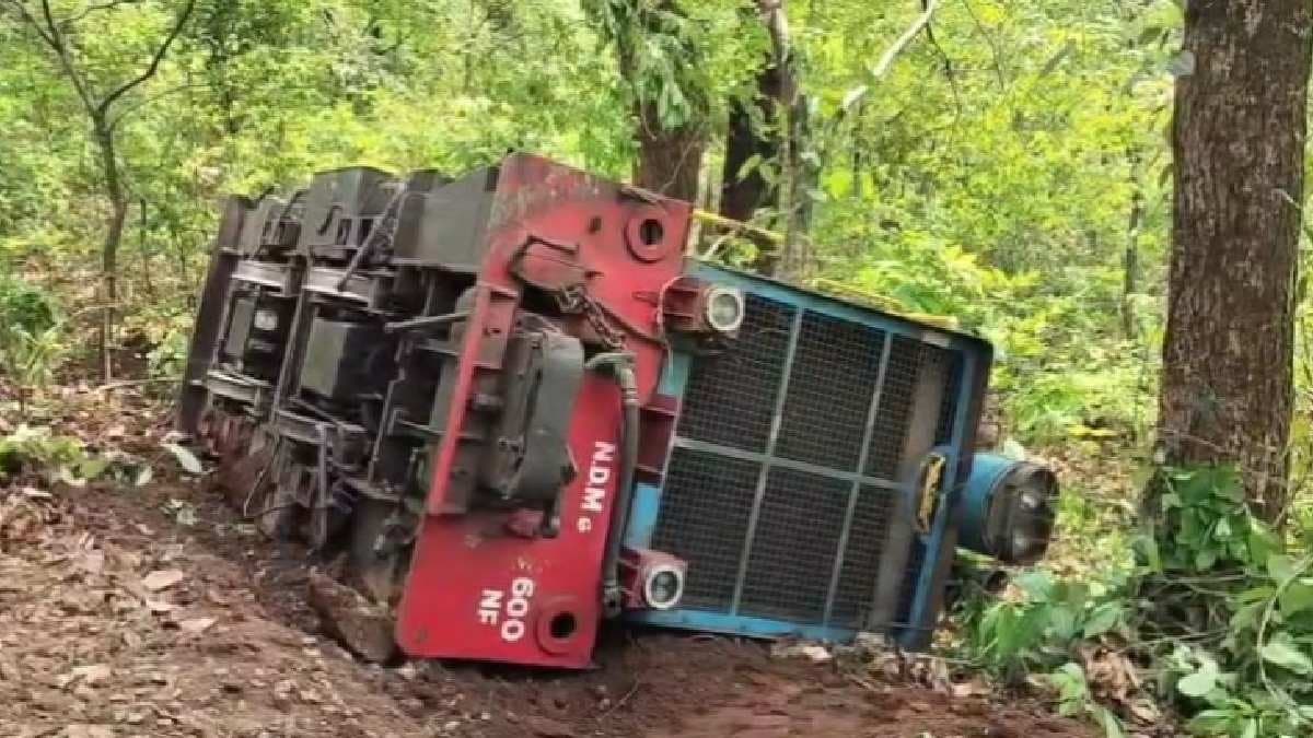 On way to Darjeeling Toytrain engine derailed