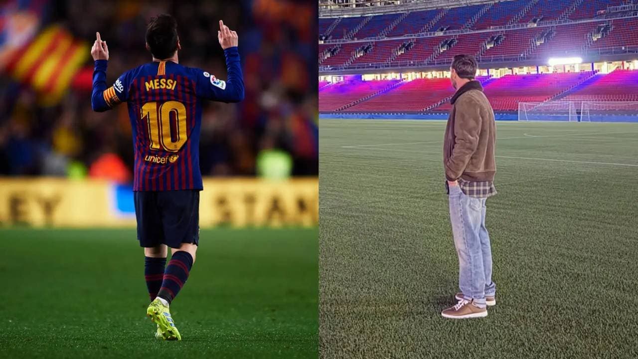 Lionel Messi makes surprise visit to camp nou