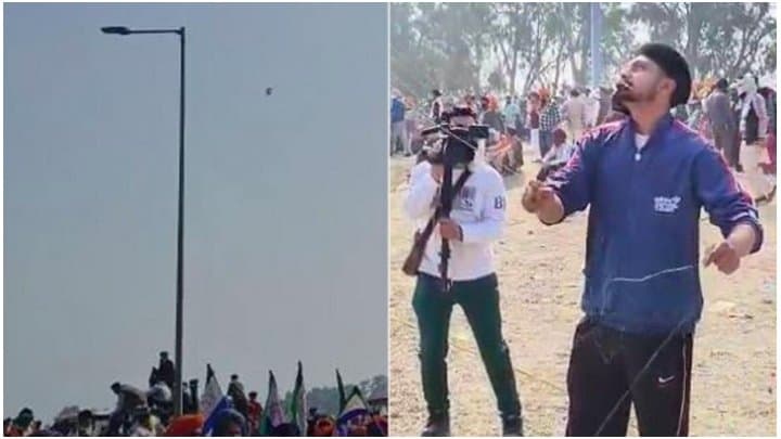 Farmers Protest: ড্রোন দিয়ে কাঁদানে গ্যাসের হামলা আটকাতে ঘুড়ি ওড়ালেন আন্দোলনকারী কৃষকরা