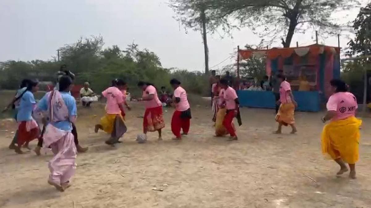 In saree too sundarban women played marvelous football gnr