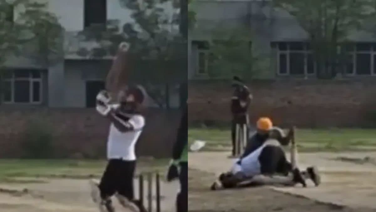 A cricket player collapsed on the field after suffering a heart attack during a local match in Punjabs Firozpur 