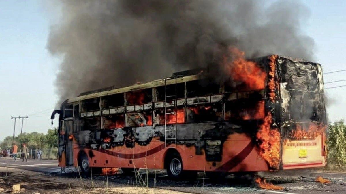  19 Killed After Bus Catches Fire On Jaisalmer-Jodhpur Highway