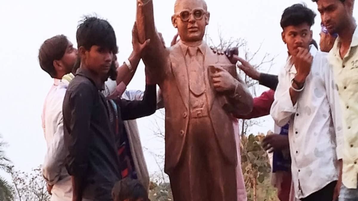 Tensions arose while installing Ambedkar statue by dalits in UP