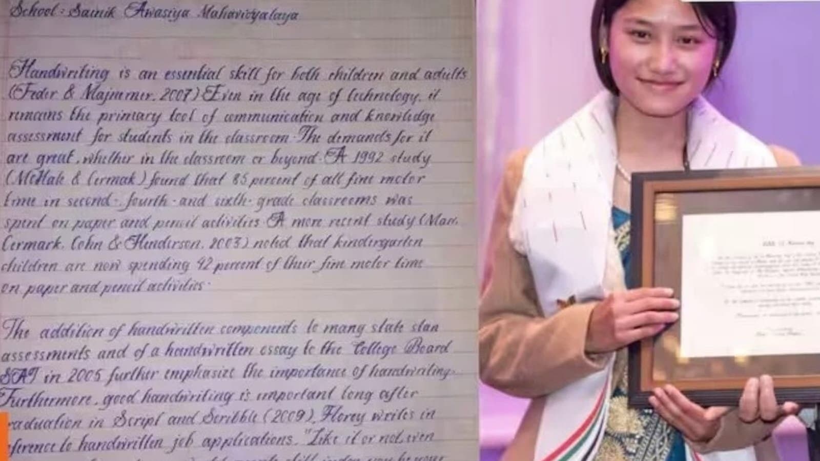 কম্পিউটারের যুগে হাতের লেখায় তাক এই খুদের, জানুন তার পরিচয়