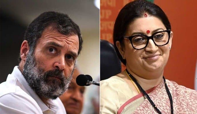Jijaji Ki Nazar...": Smriti Irani Mocks Rahul Gandhi