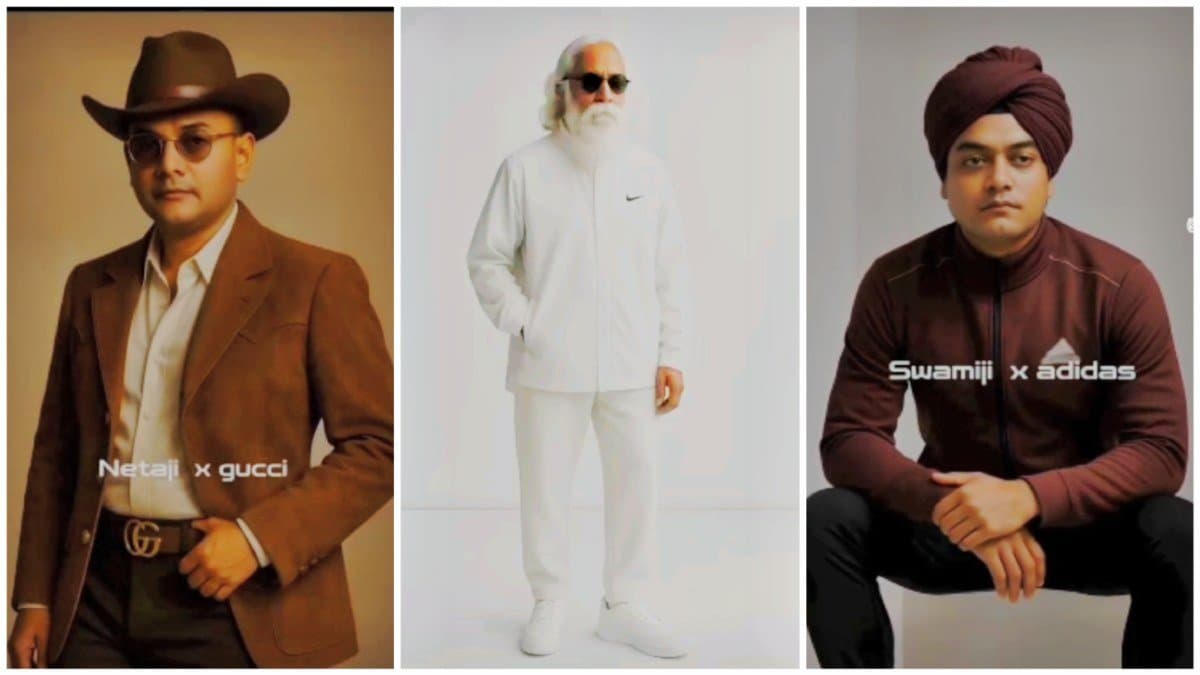 AI collaboration of brands like Nike, Gucci with Tagore and Subhash Bose