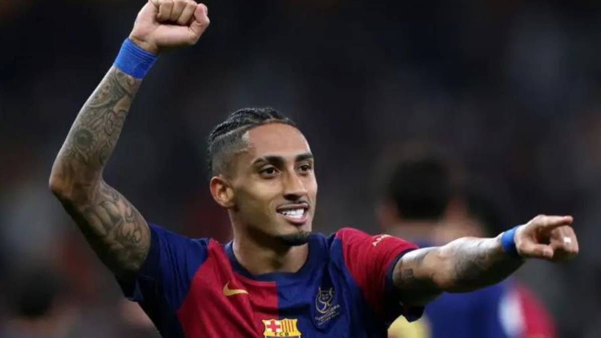 Barcelona star Raphinha was on the receiving end of criticism after he robbed teammate Pau Cubarsi of a goal against Borussia Dortmund spt 