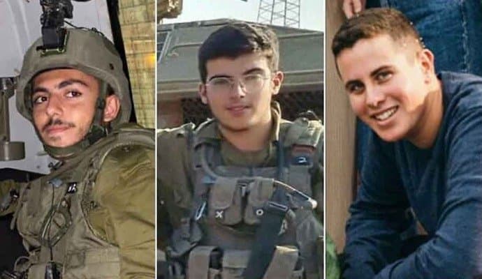 Three Israeli soldiers killed in rocket attack