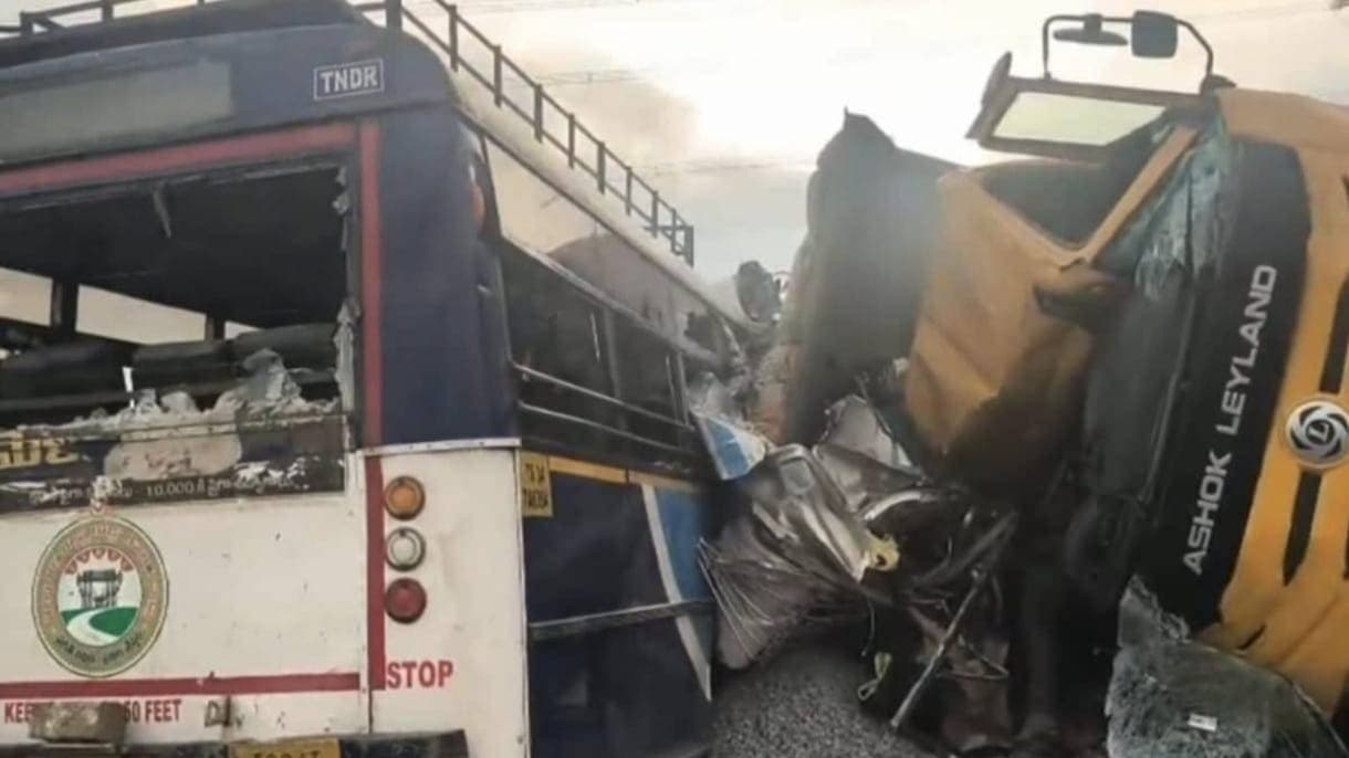 Telangana Accident: 20 Killed After Bus Collided With Truck